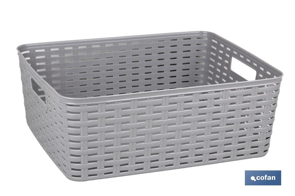 CESTA MULTIUSOS   12L 36X28X13.5cm GRIS