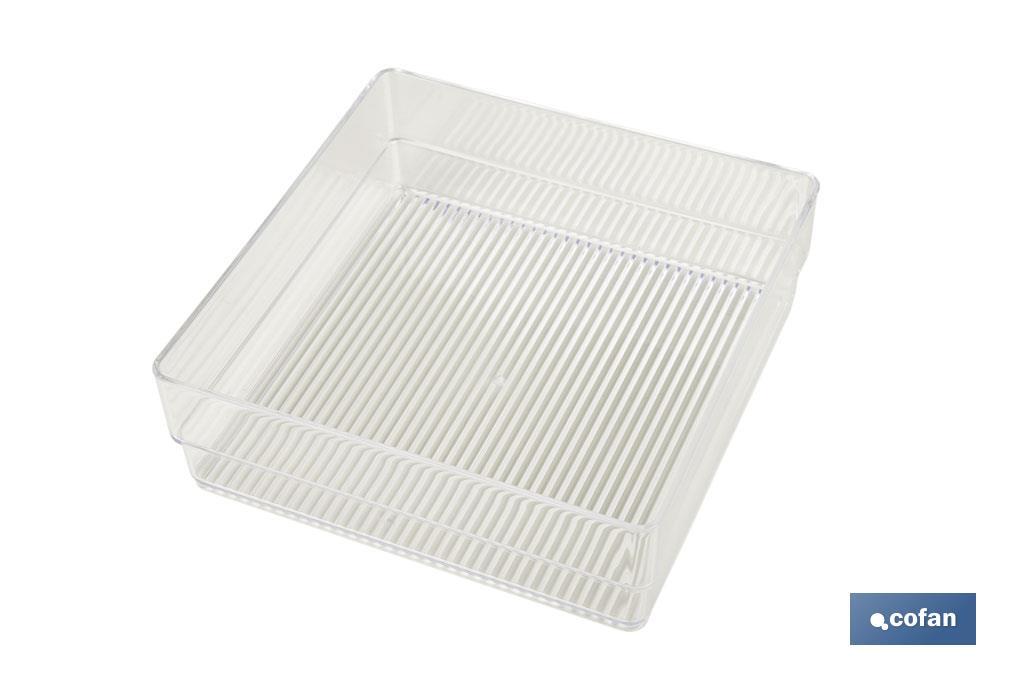 SET ORGANIZADOR COSMETIC 30X23X8cm TRANSPARENTE venta unitaria
