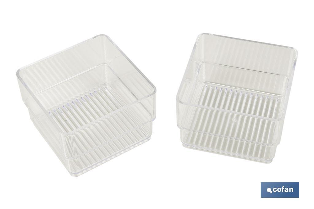 SET ORGANIZADOR COSMETIC 30X23X8cm TRANSPARENTE