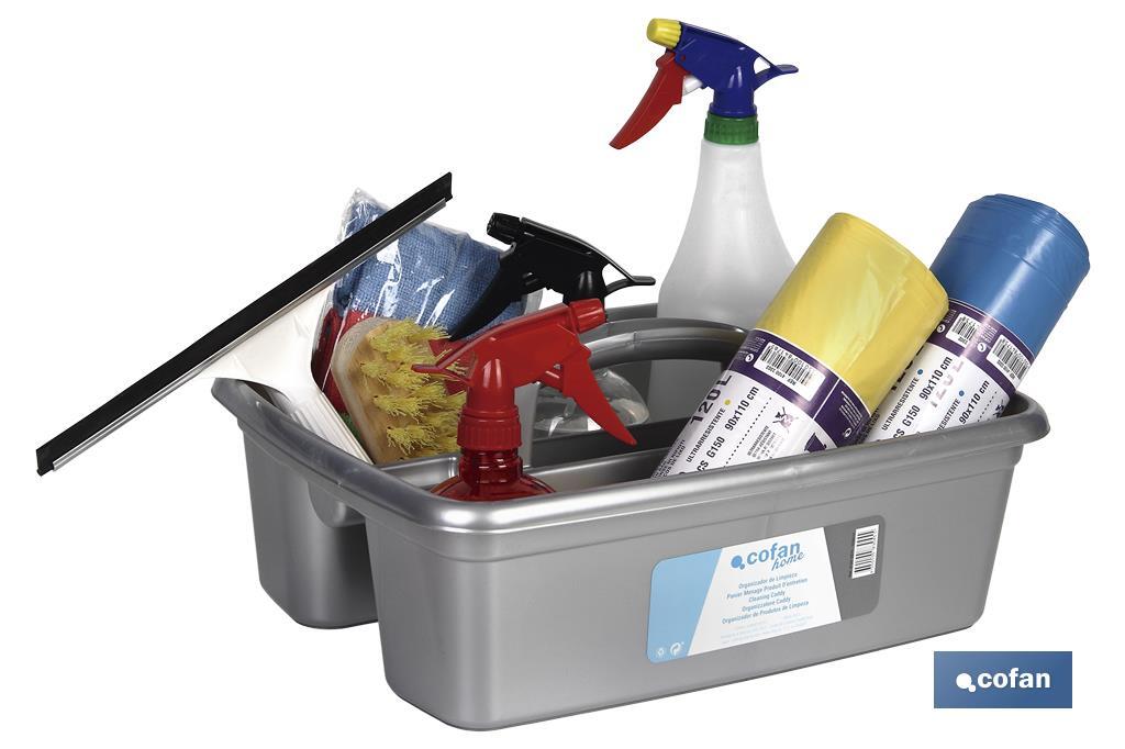 ORGANIZADOR DE LIMPIEZA  COLOR GRIS  39.5X29X16cm venta unitaria