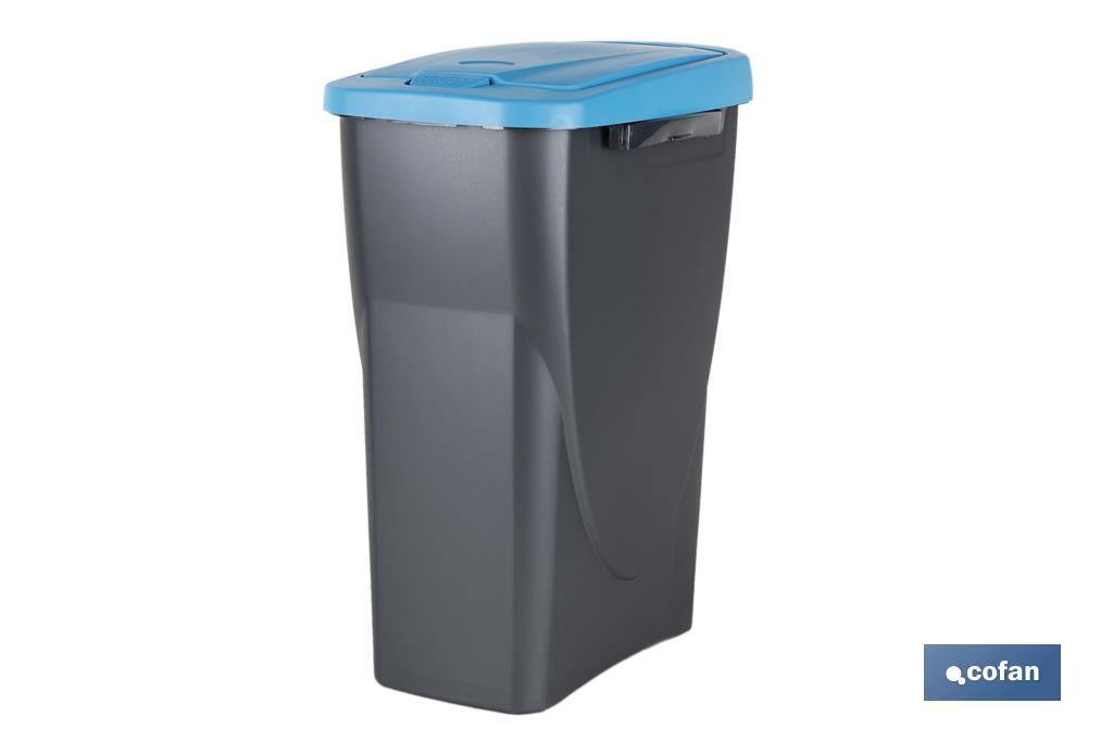 CUBO DE BASURA PARA RECICLAR 15 LITROS  COLOR AZUL 20 X 31  X 42 CM