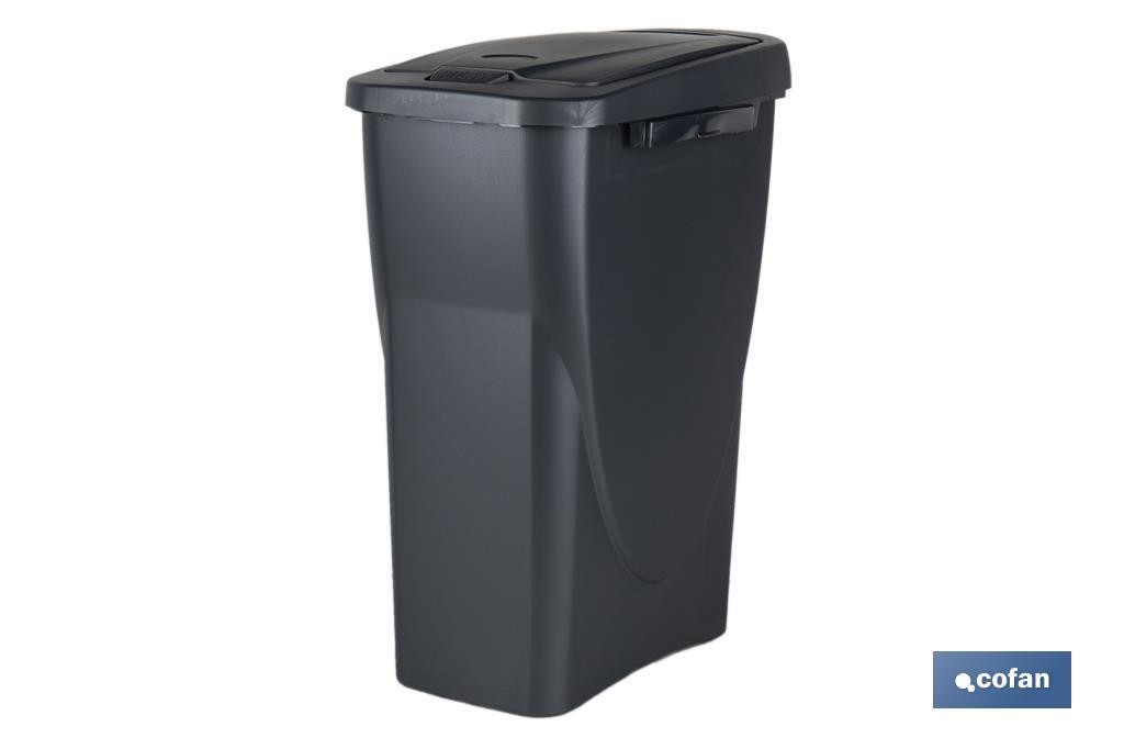 CUBO DE BASURA PARA RECICLAR 15 LITROS  COLOR GRIS 20 X 31 X 42 CM