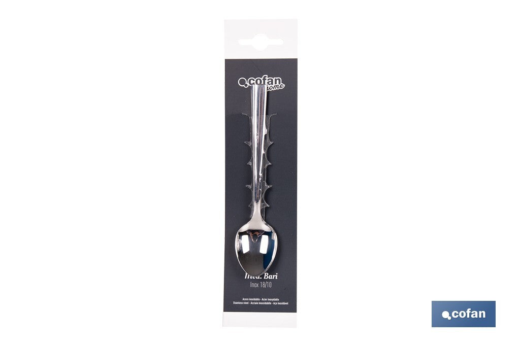 BL 3uds CUCHARA DE TE INOX C-18/10 MODELO BARI 1,5 mm