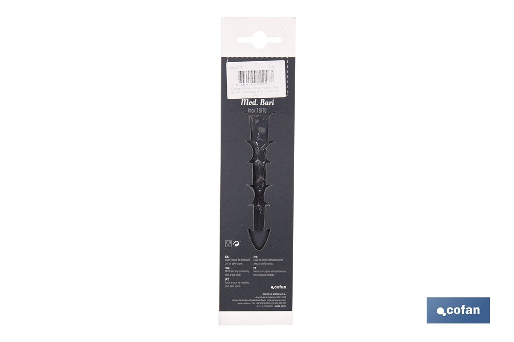 BL 3uds CUCHARA DE TE INOX C-18/10 MODELO BARI 1,5 mm