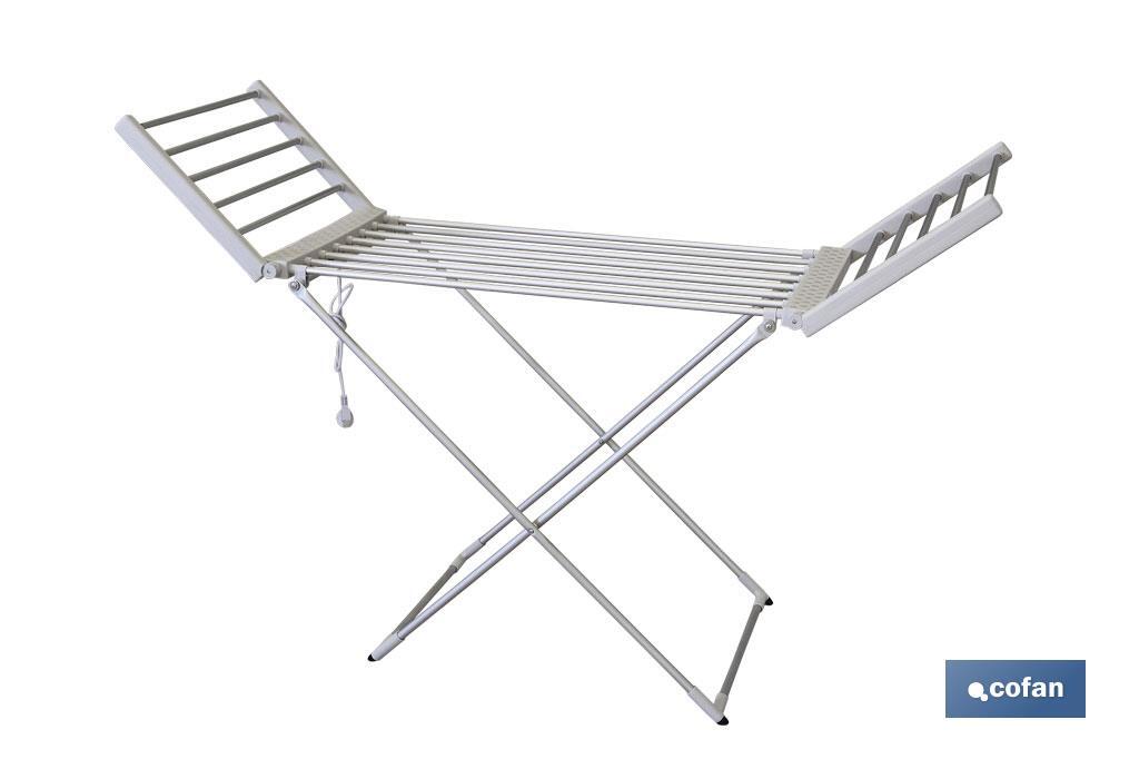TENDEDERO EXTENSIBLE ELECTRICO ALUMINIO 148 X 52 X108 CM IP22