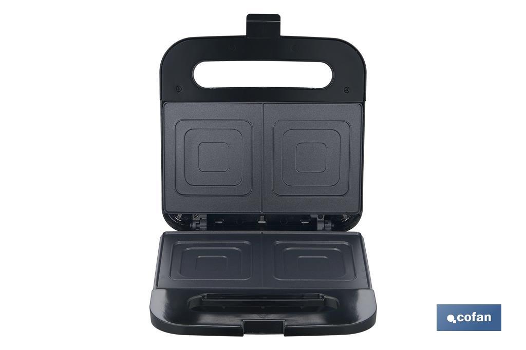 SANDWICHERA COLOR ACERO /NEGRA 750 W 23.7 X 23.3 X 8 CM