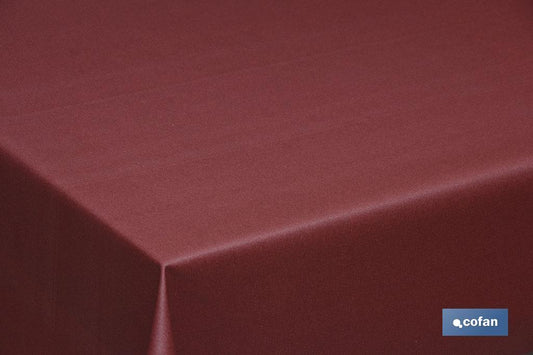 MANTEL ANTIMANCHAS RESINADO CONFECCIONADO 1,40 X 1,40 M 50 %  ALG 50 % POL GRANATE