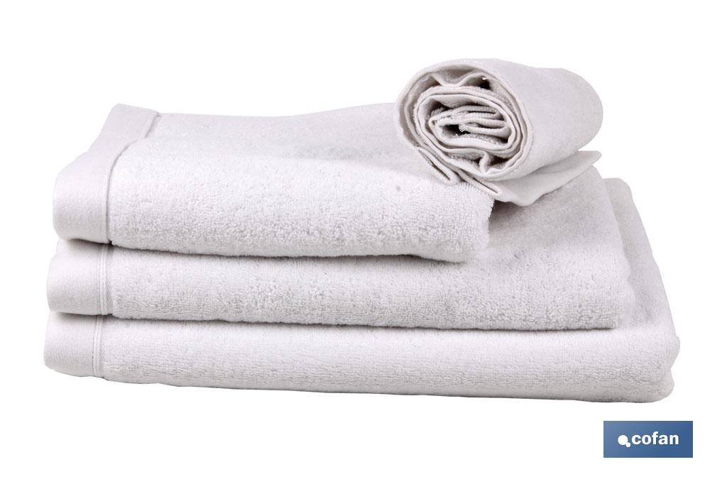 TOALLA BAÑO BLANCA GR.580/M2 GAMA PALOMA 100 X 150cm