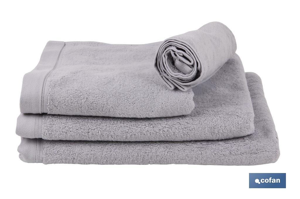 TOALLA TOCADOR GRIS PERLA GR.580/M2 GAMA PERLAN 30X50cm