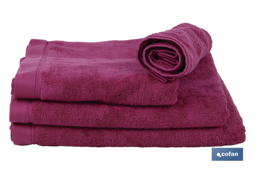 TOALLA DUCHA PÚRPURA GR.580/M2 MODELO MAR ROJO 70X140cm