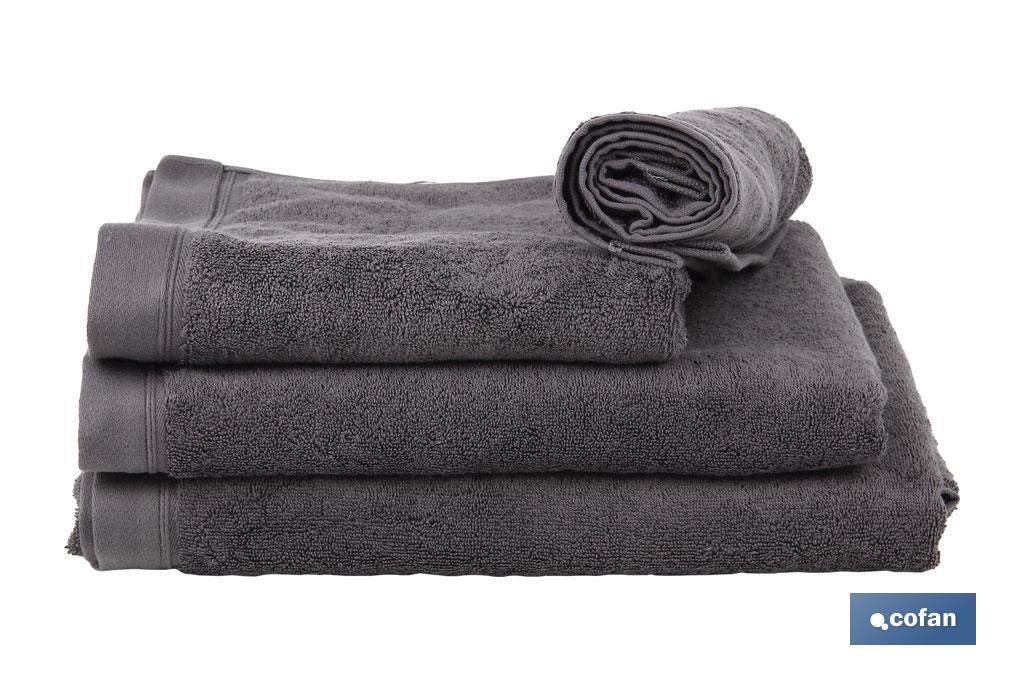 TOALLA BAÑO GRIS ANTRACITA GR.580/M2 MODELO PIEDRA 100X150cm