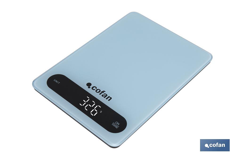 BÁSCULA DE COCINA DIGITAL 10 KG COLOR AZUL