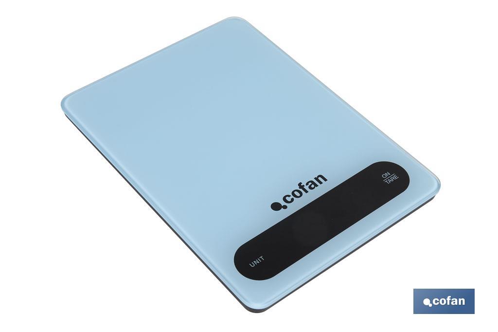 BÁSCULA DE COCINA DIGITAL 10 KG COLOR AZUL