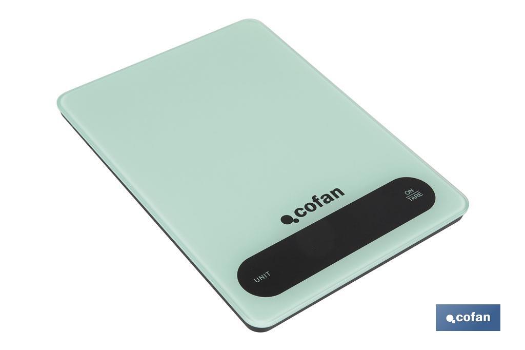 BÁSCULA DE COCINA DIGITAL 10 KG COLOR MENTA