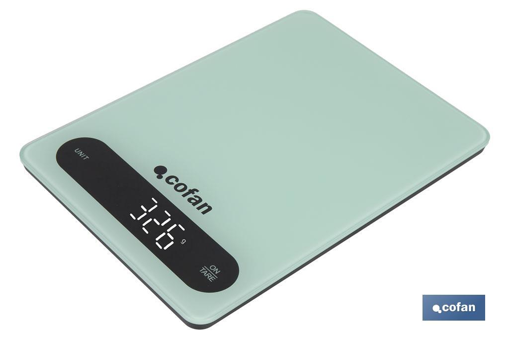 BÁSCULA DE COCINA DIGITAL 10 KG COLOR MENTA