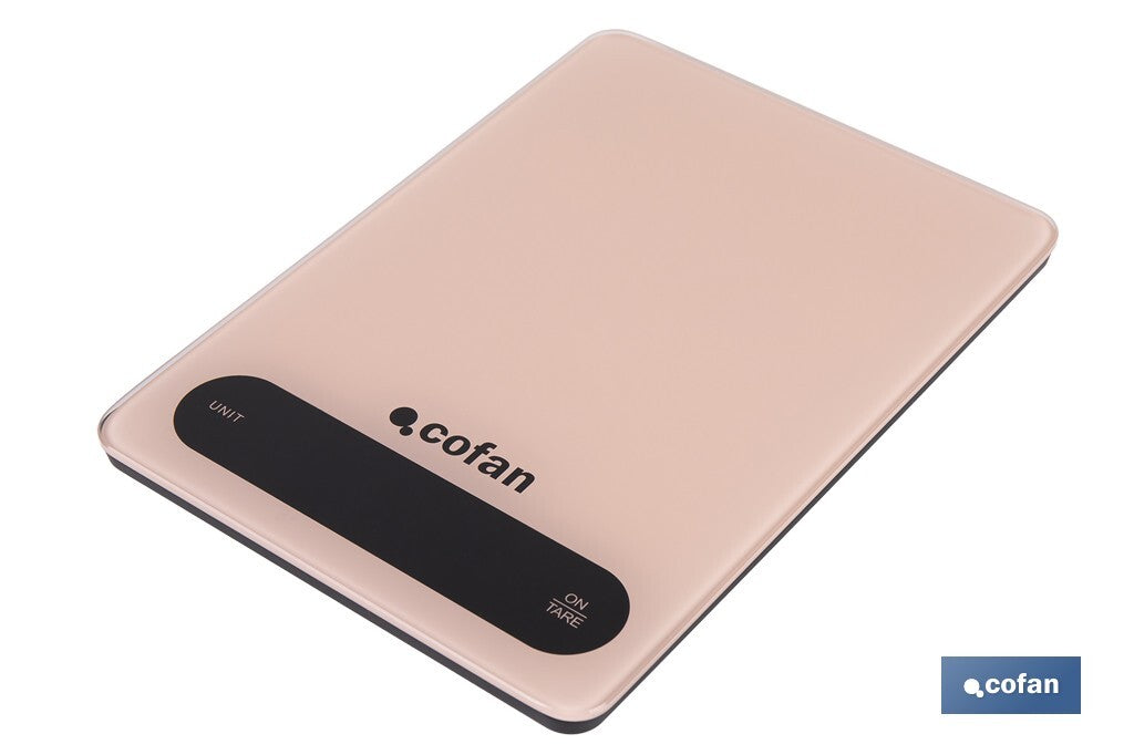 BÁSCULA DE COCINA DIGITAL 10 KG COLOR NARANJA PASTEL