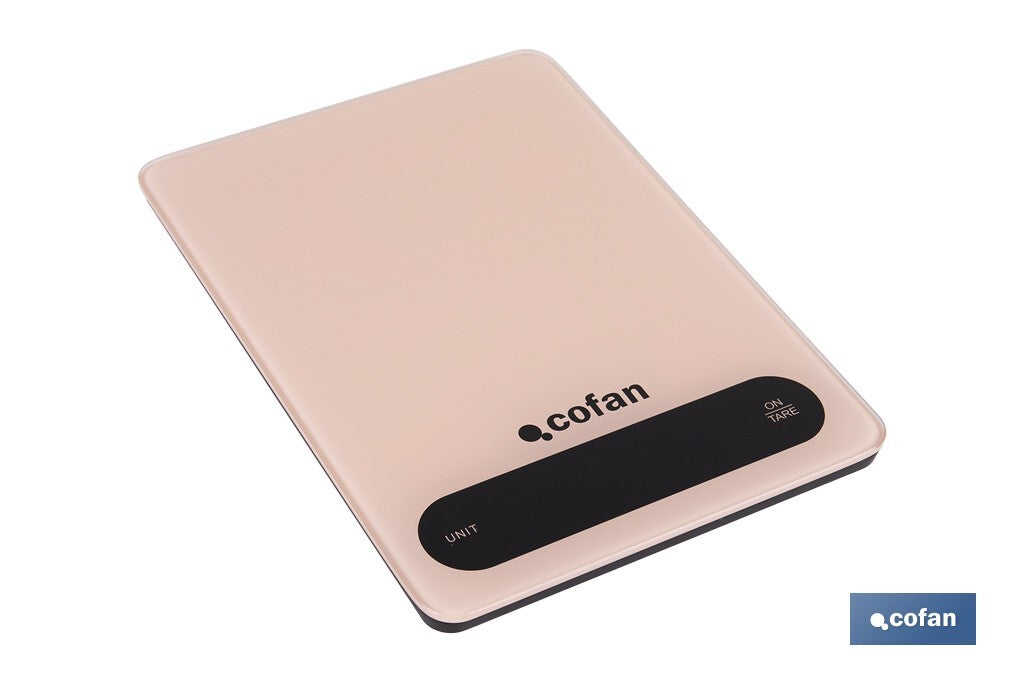BÁSCULA DE COCINA DIGITAL 10 KG COLOR NARANJA PASTEL