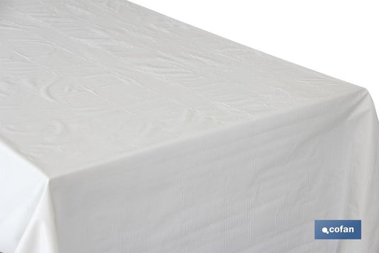 PROTECTOR DE MESA DE  PVC BLANCO 1,40 x 50  m