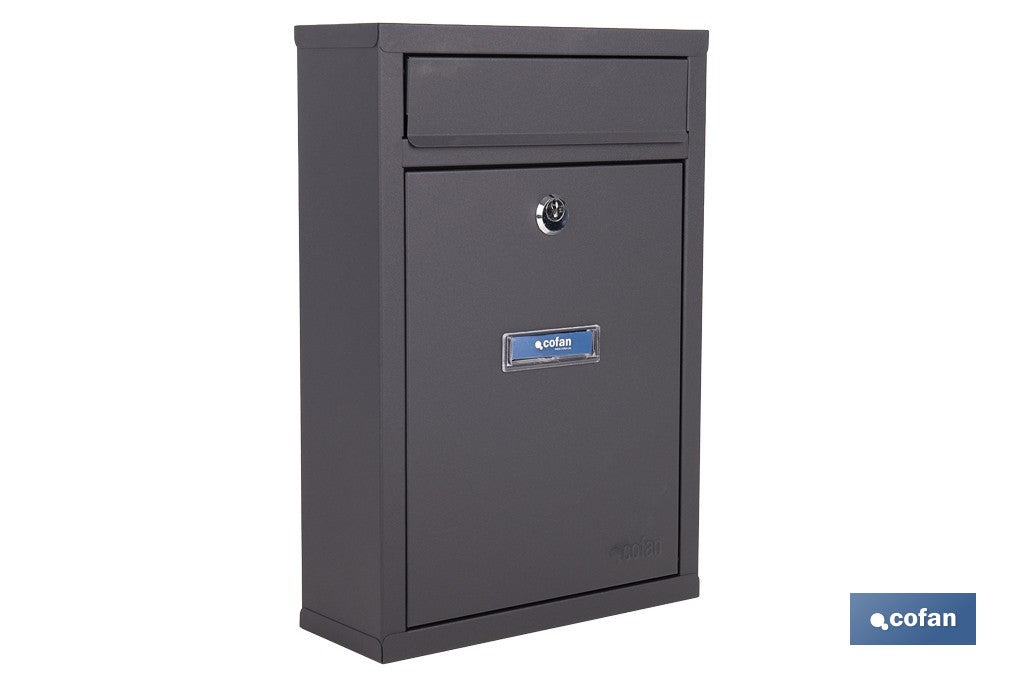 BUZÓN CORREO EXTERIOR NEGRO MODELO LETTER 320x215x85mm