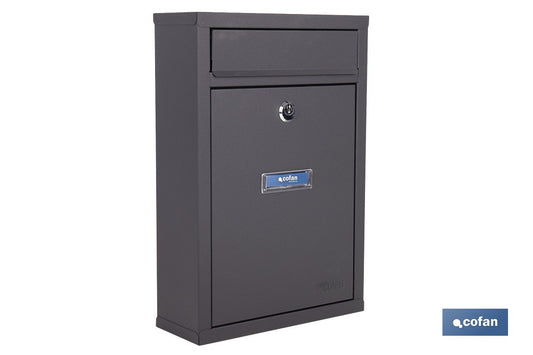 BUZÓN CORREO EXTERIOR NEGRO MODELO LETTER 320x215x85mm