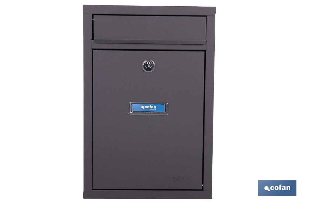 BUZÓN CORREO EXTERIOR NEGRO MODELO LETTER 320x215x85mm