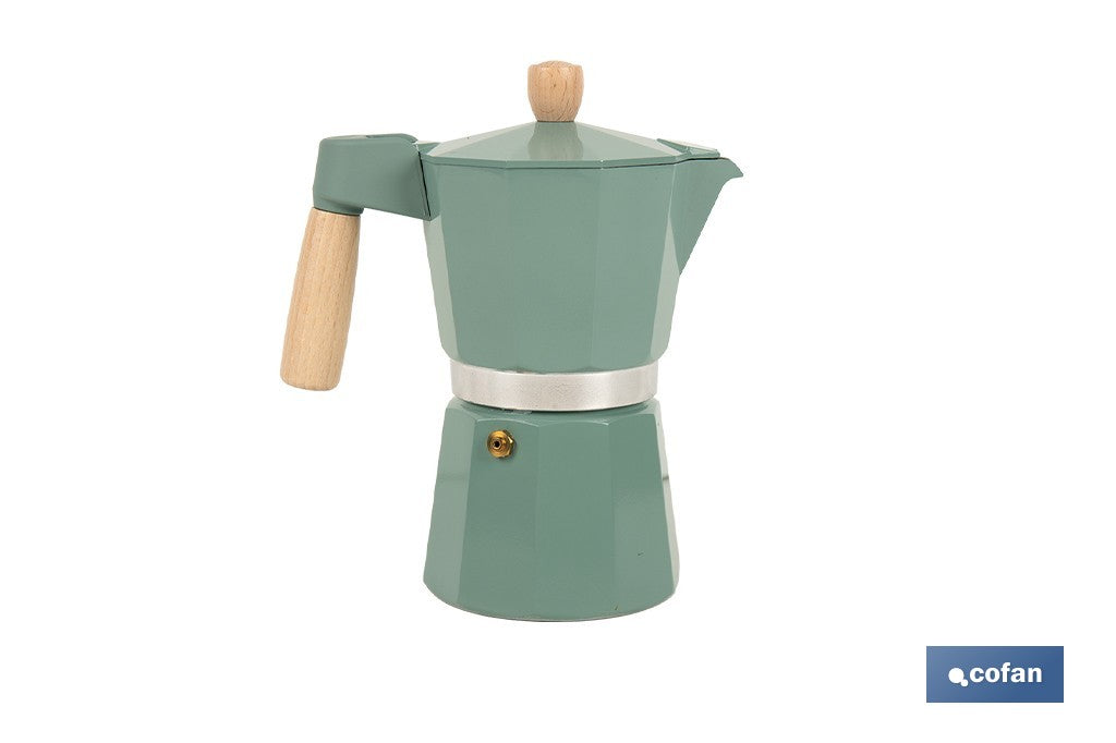 CAFETERA ITALIANA DE INDUCCIÓN VERDE 6 TAZAS