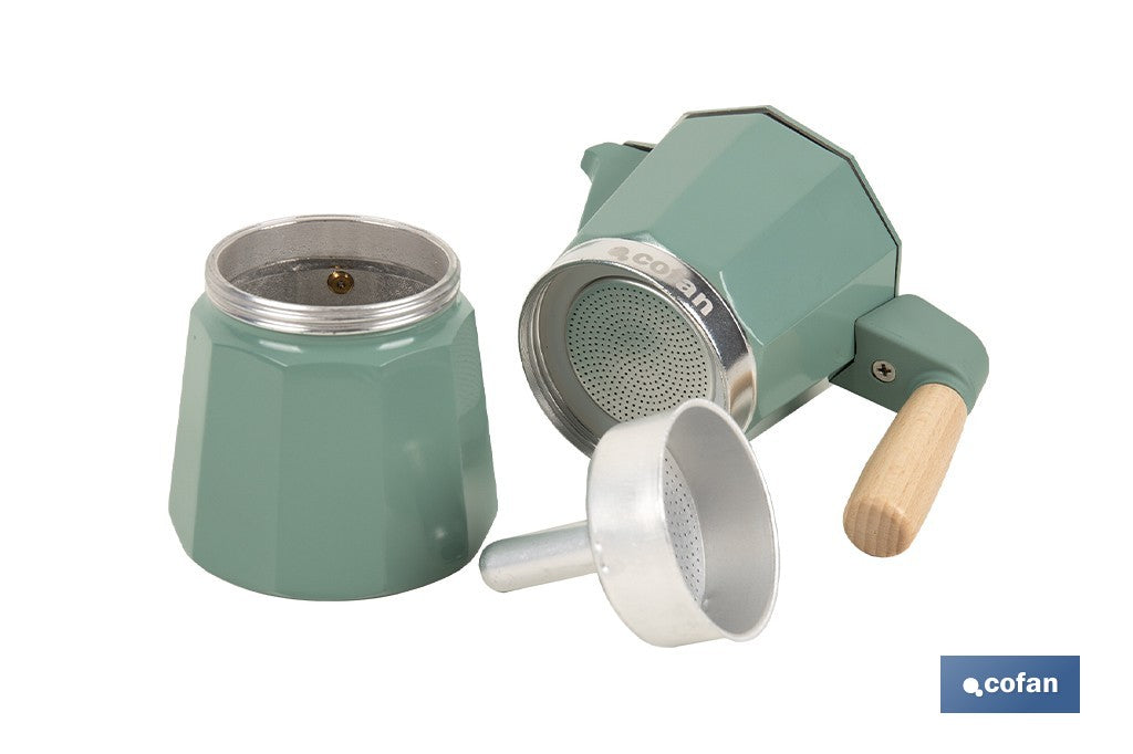 CAFETERA ITALIANA DE INDUCCIÓN VERDE 6 TAZAS