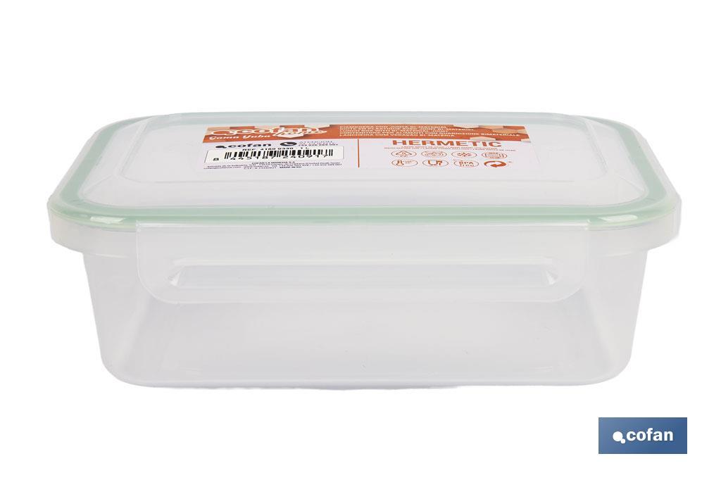 FIAMBRERA VERDE RECTANGULAR CON JUNTA BI-MATERIA MODELO YUBA 1 L