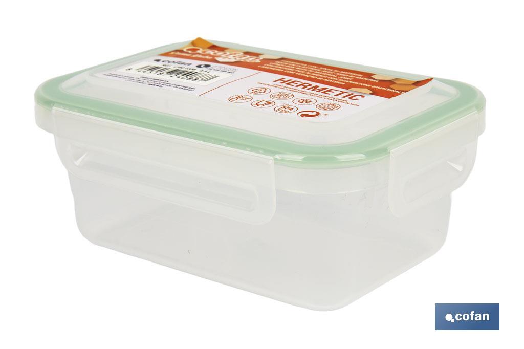 FIAMBRERA VERDE RECTANGULAR CON JUNTA BI-MATERIA MODELO YUBA 1,4 L