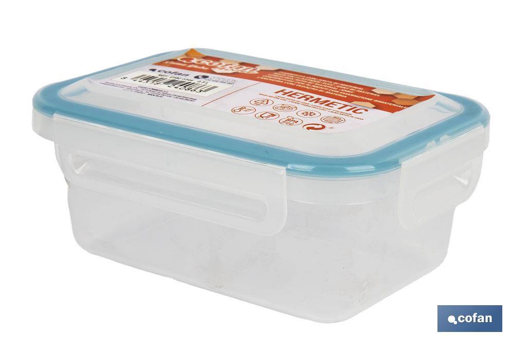 FIAMBRERA AZUL RECTANGULAR CON JUNTA BI-MATERIA MODELO YUBA 1 L