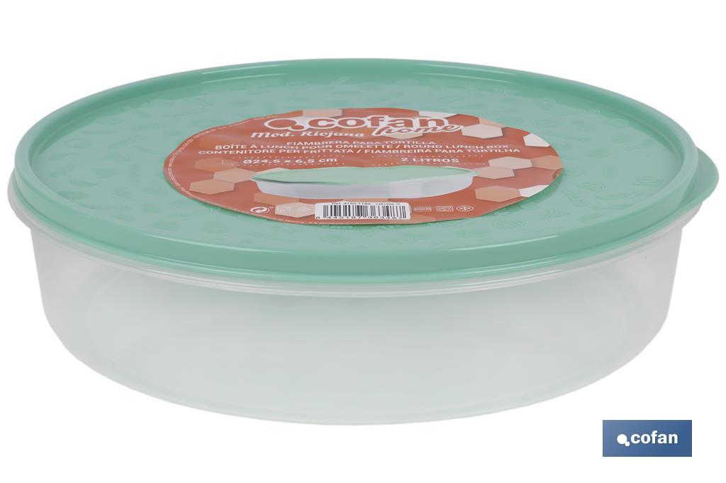 FIAMBRERA TORTILLA REDONDA VERDE 24.5X6.5cm
