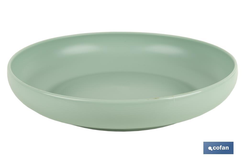 PLATO VERDE AGUA 20cm MODELO NARA 850ml (venta unitaria)