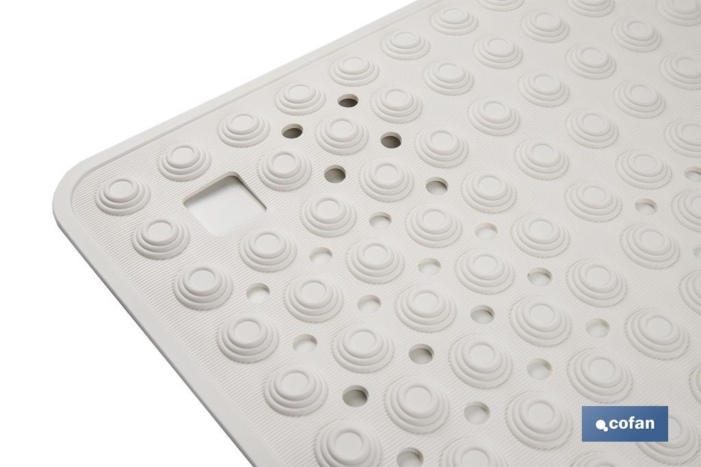 ALFOMBRA PLUS ANTIDESLIZANTE CON VENTOSAS BAÑERA/ DUCHA BLANCO 60 X 60 cm