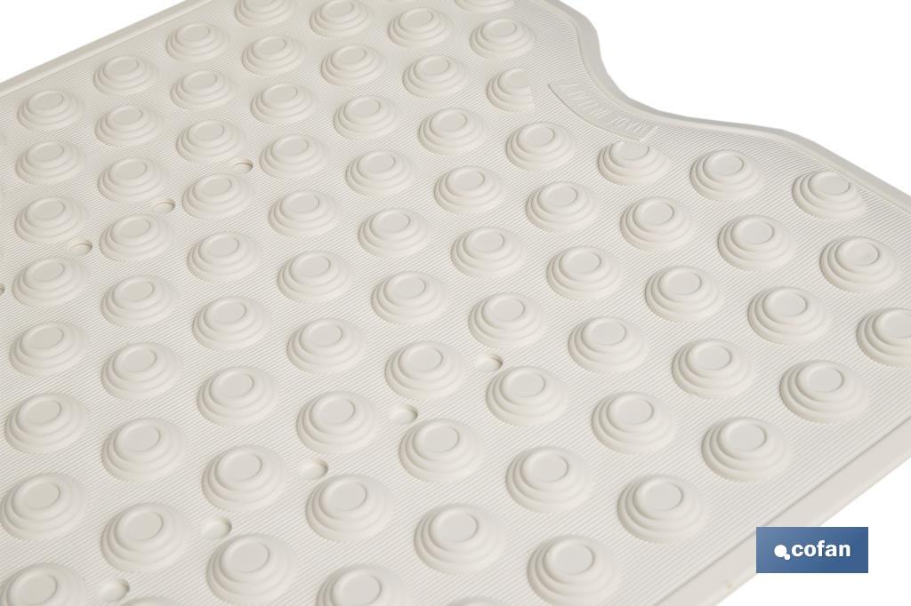 ALFOMBRA PLUS ANTIDESLIZANTE CON VENTOSAS BAÑERA /DUCHA BLANCO 40 X104 cm
