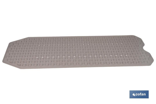 ALFOMBRA PLUS ANTIDESLIZANTE CON VENTOSAS BAÑERA/DUCHA BEIS PIEDRA 40 X104 cm