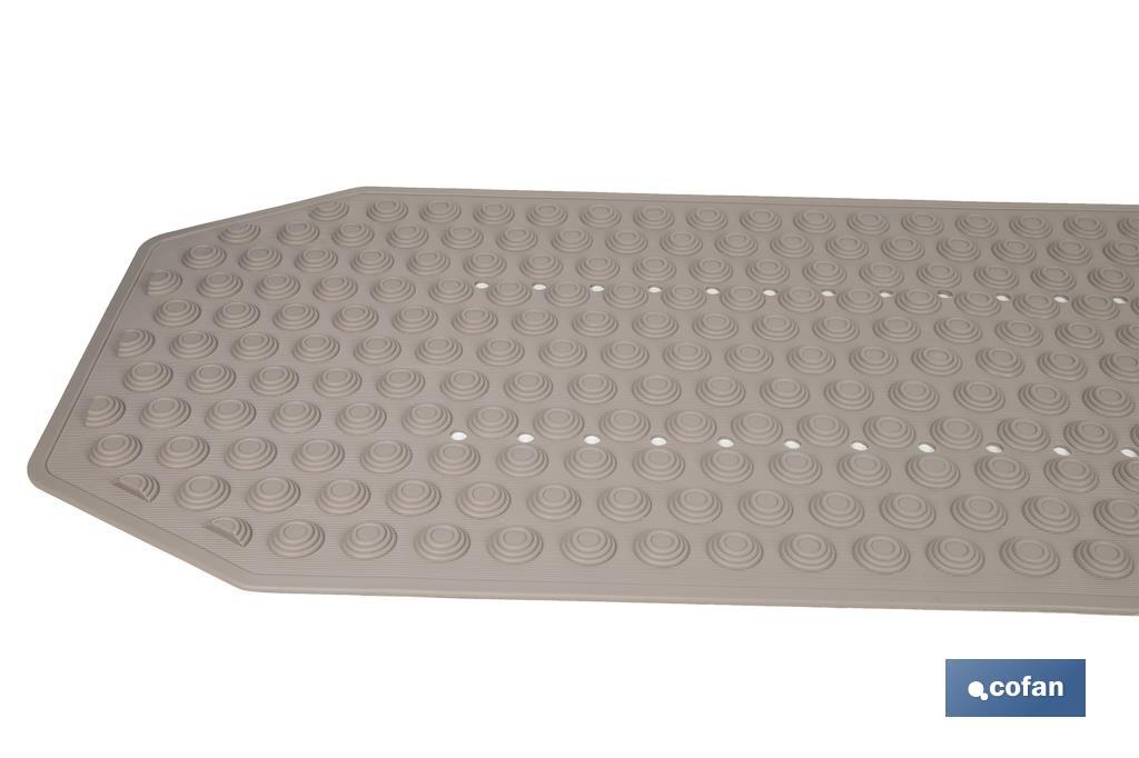 ALFOMBRA PLUS ANTIDESLIZANTE CON VENTOSAS BAÑERA/DUCHA BEIS PIEDRA 40 X104 cm
