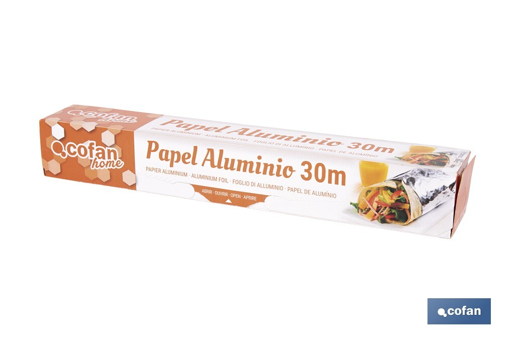 PAPEL ALUMINIO DOMÉSTICO 30M