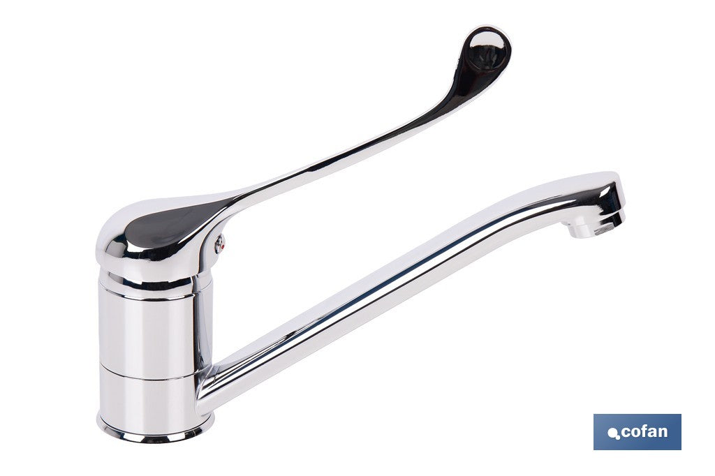 GRIFO DE COCINA MONOMANDO CON MANETA HIGIÉNICA