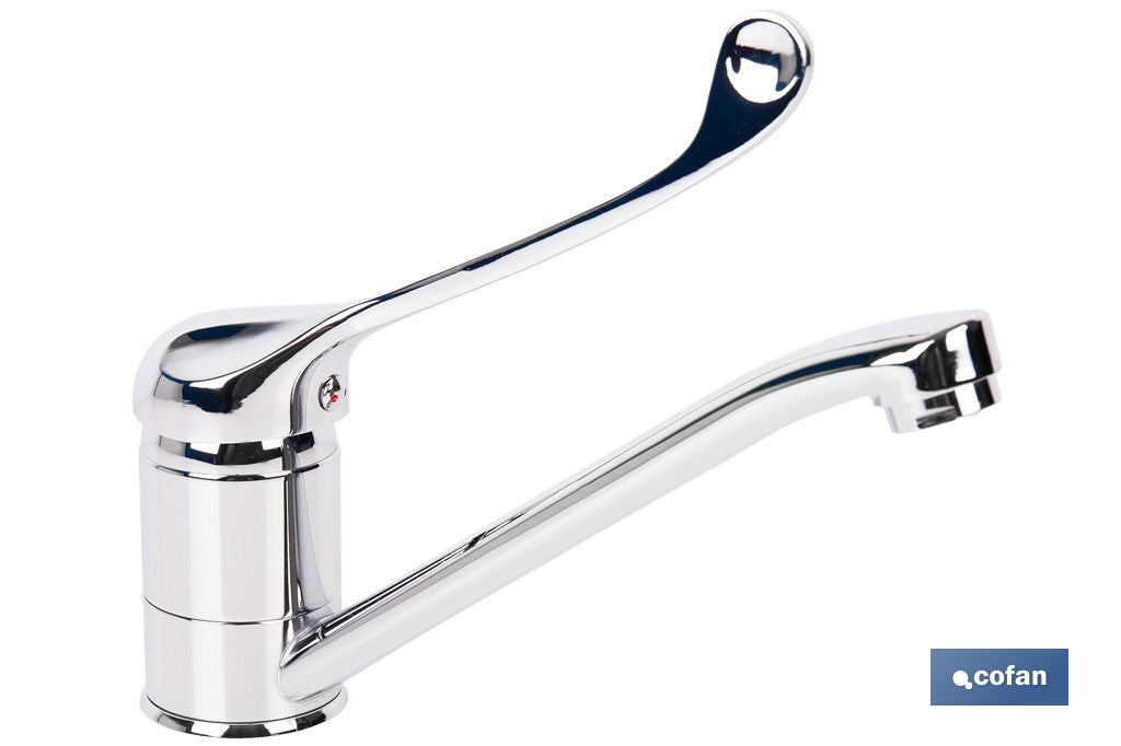 GRIFO DE COCINA MONOMANDO CON MANETA HIGIÉNICA