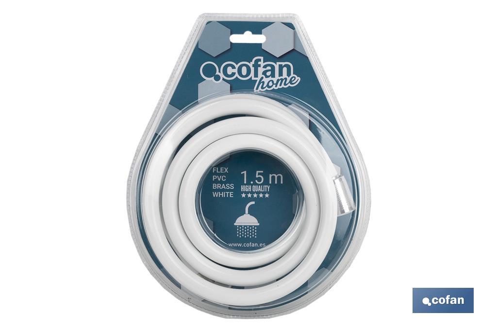 FLEXO DUCHA PVC/LATÓN COLOR BLANCO 1,5M
