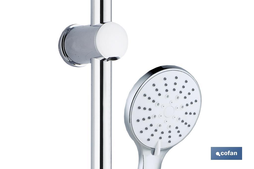 KIT DUCHA BARRA DESLIZANTE 3 PCS 5 FUNCIONES BLANCO