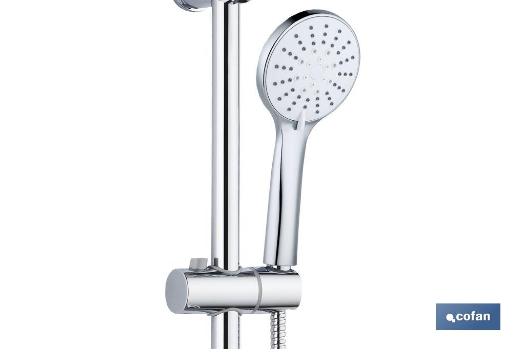 KIT DUCHA BARRA DESLIZANTE 3 PCS 5 FUNCIONES BLANCO