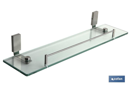 ESTANTE CRISTAL+INOX 304 GAMA MADEIRA SATIN