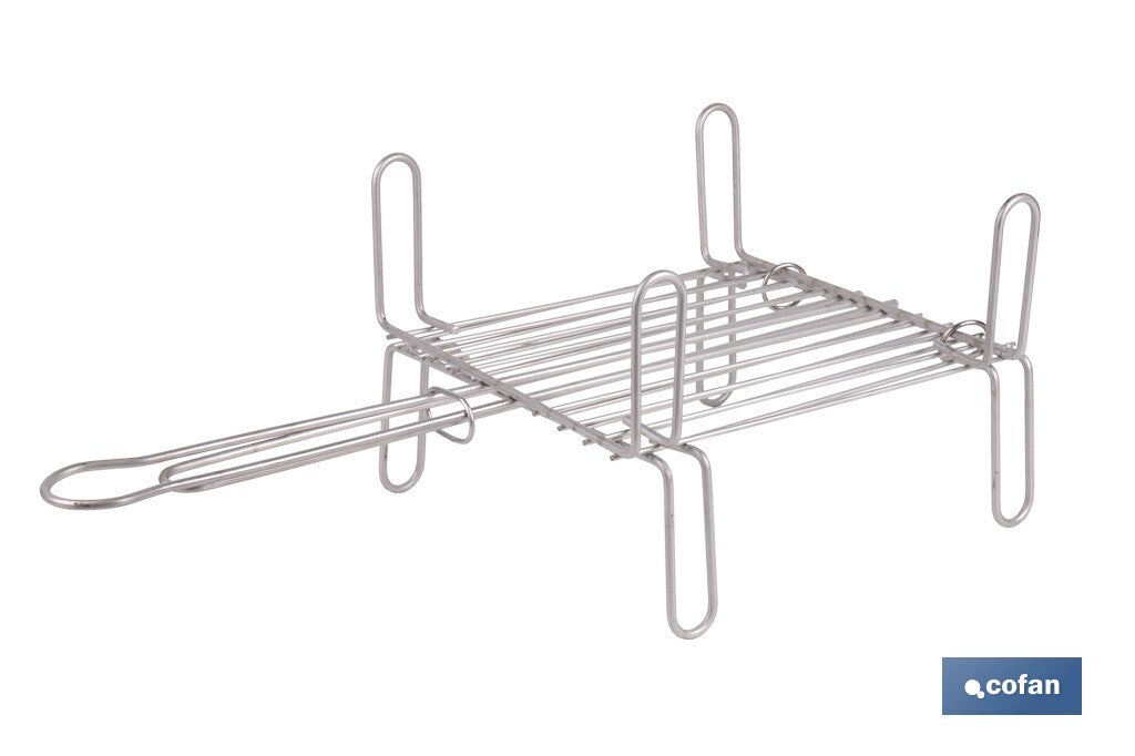 PARRILLA DOBLE INOX 400 X 400MM