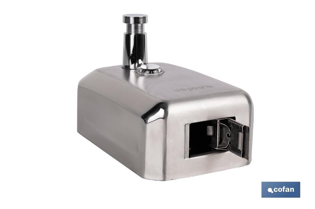DOSIFICADOR DE JABÓN EN ACERO INOXIDABLE 304 CEPILLADO 500 ML 10 X 6 X 15,5 CM