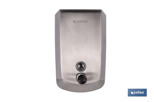 DOSIFICADOR DE JABÓN EN ACERO INOXIDABLE 304 CEPILLADO 1000 ML 12,6 X 6 X 20,3 CM