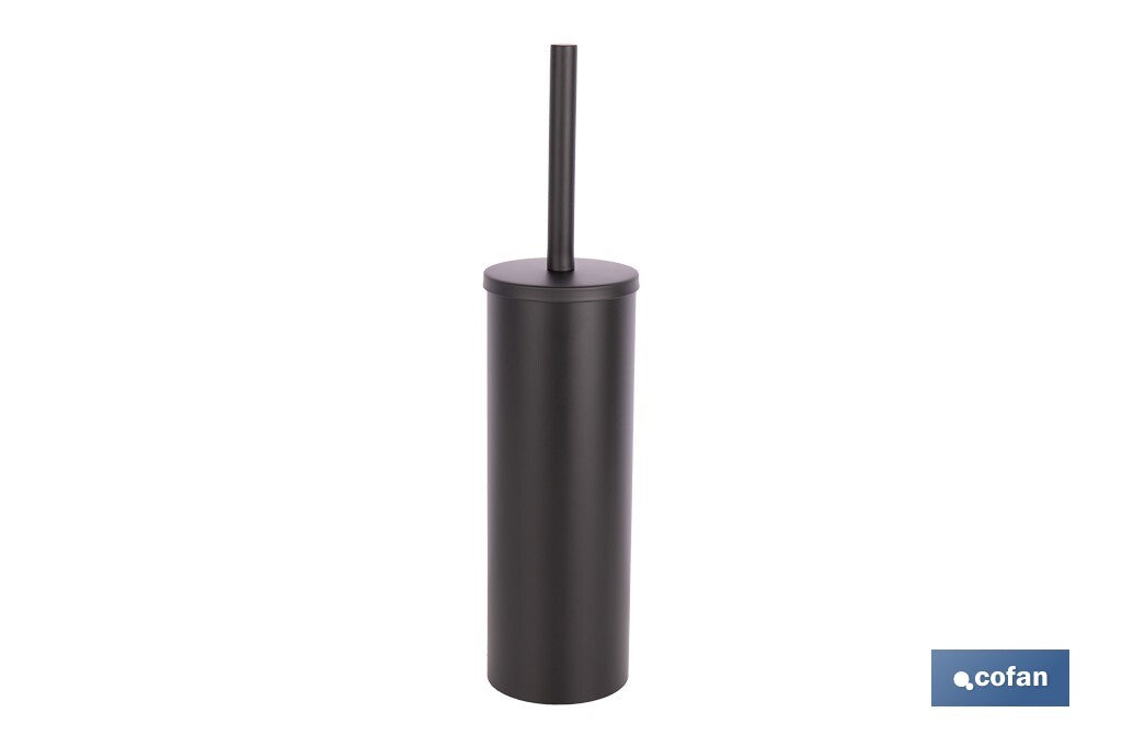 ESCOBILLERO PARA INODORO NEGRO MATE DE ACERO GAMA RIBEIRA 9,1 X 9,1 X 39 CM