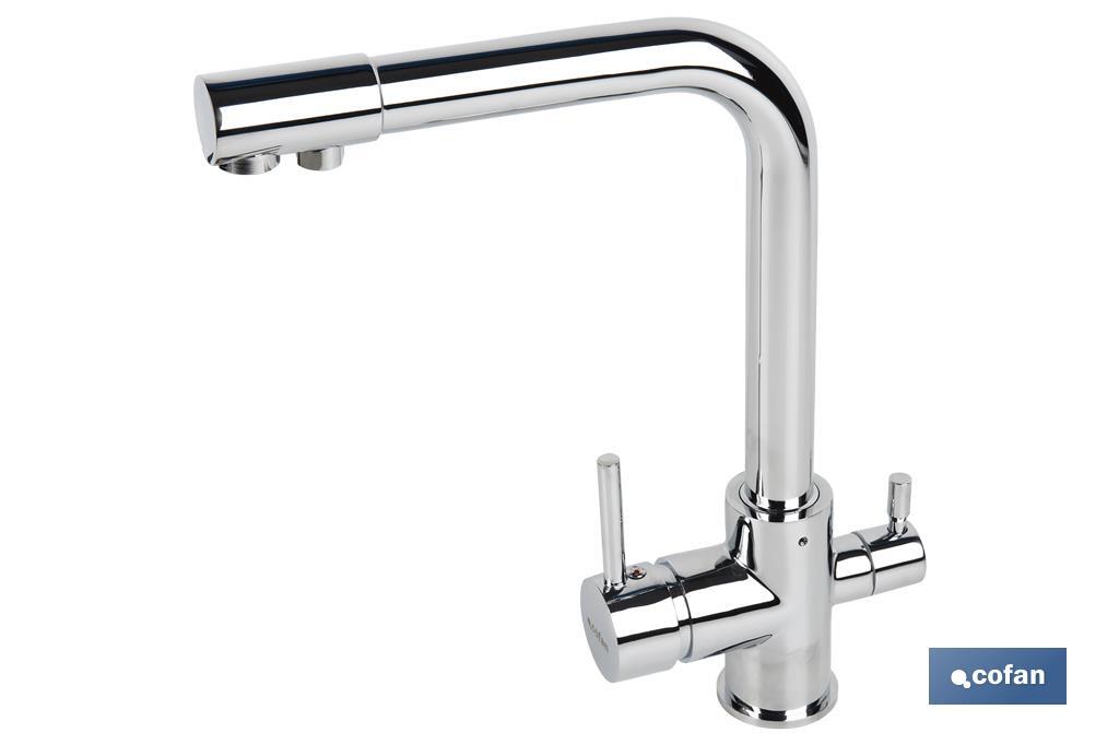 GRIFO DE COCINA MONOMANDO 3 VÍAS ADAPTABLE PARA OSMOSIS