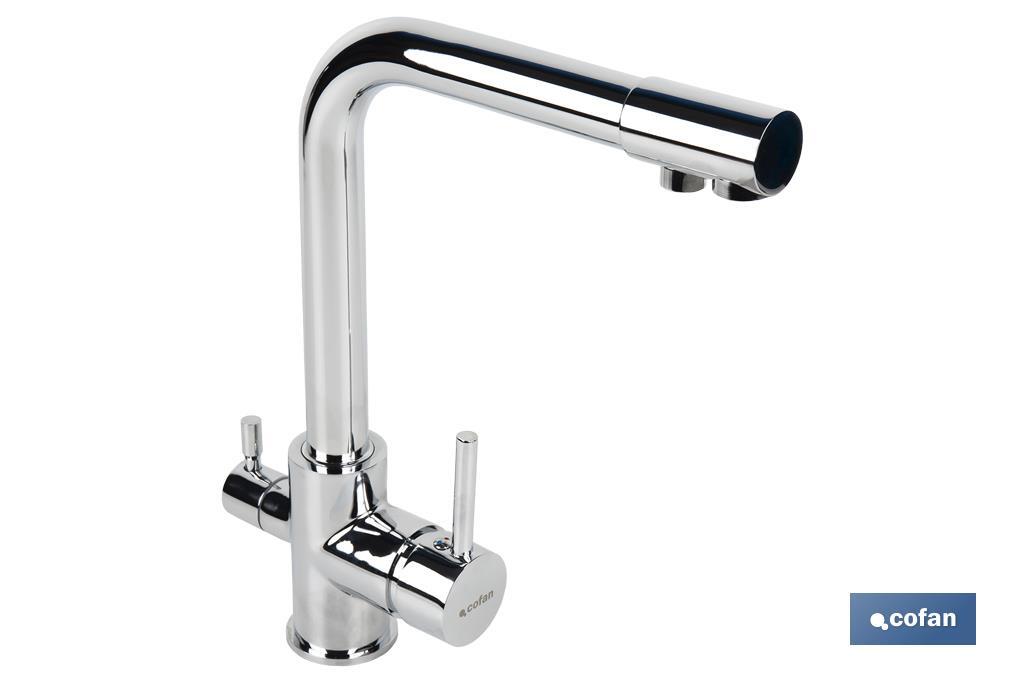 GRIFO DE COCINA MONOMANDO 3 VÍAS ADAPTABLE PARA OSMOSIS