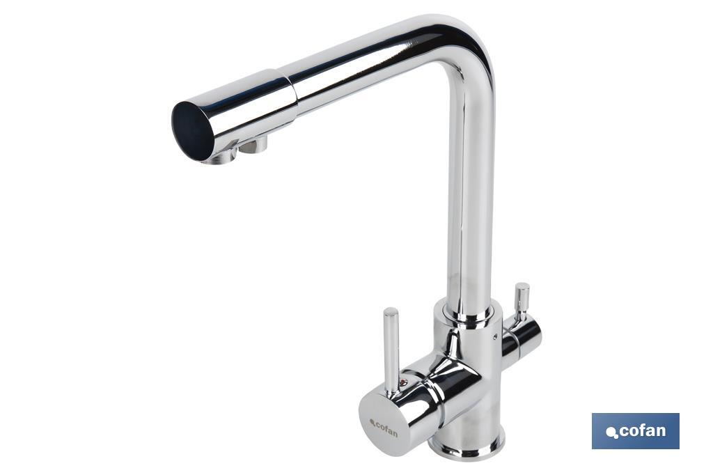 GRIFO DE COCINA MONOMANDO 3 VÍAS ADAPTABLE PARA OSMOSIS